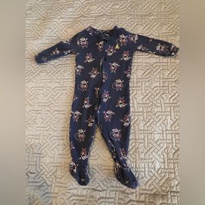 BabyGap Navy Santa Footie Size 6-12 Mos